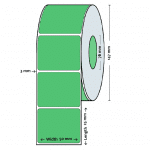 Labels 50mm x 25mm Synthetic, 76mm core, Ultra-sticky [2500/roll] - Image 2