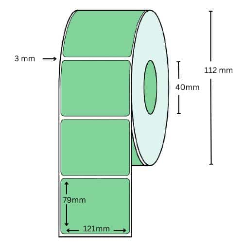 Thermal transfer labels 79mm x 121mm