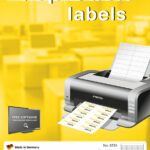 Labels, Copier/Laser/Inkjet, 210 x 297mm, White, Paper, Permanent adhesive, A4 [100 labels] - Image 2