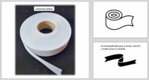 Printer setting for continous rolls