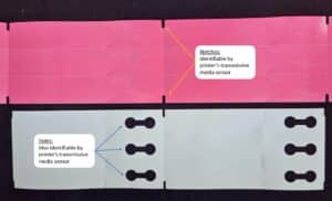 Tags with notches, gaps & holes