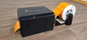 thermal label printers with colours and logos using preprinted labels